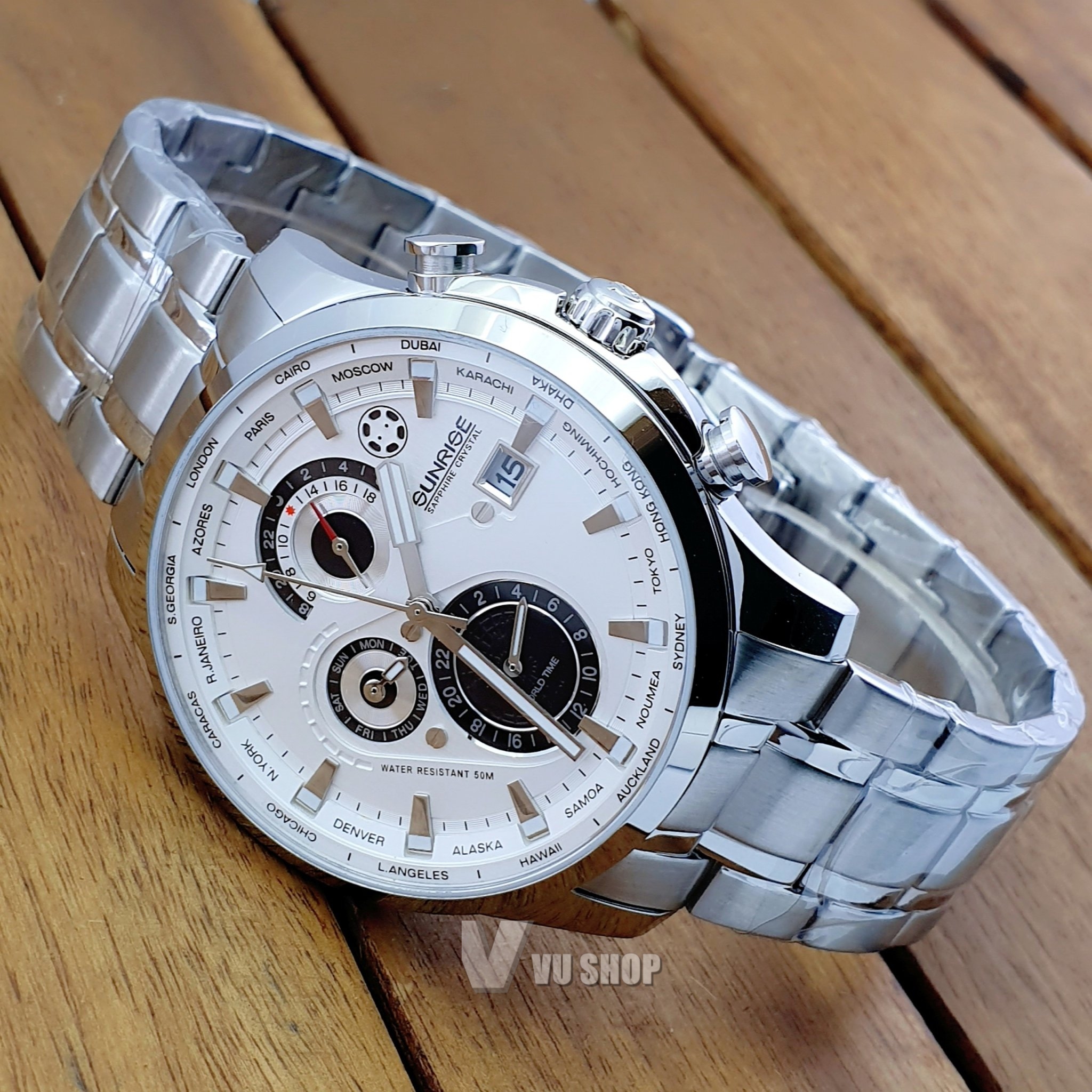 Sunrise Men's Watch 1135SA - World time