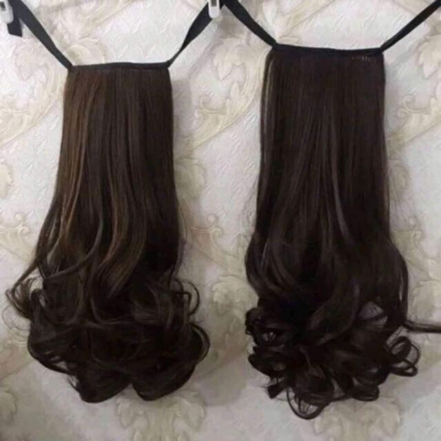 Tóc giả cột 💄 FREESHIP 💄 tóc giả cột xoăn ngắn 35cm