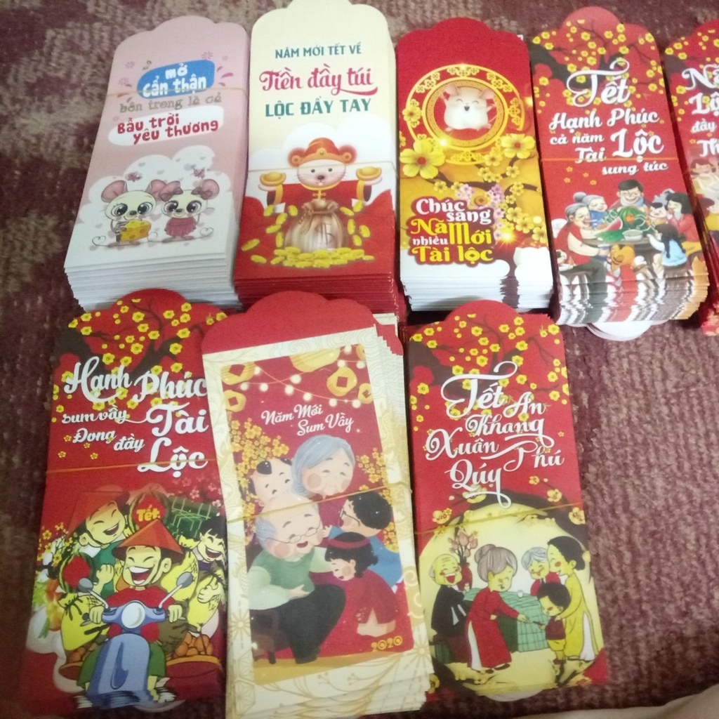 Combo 50 chiếc lì Xì 2024, lì xì cute độc lạ Kat.storex
