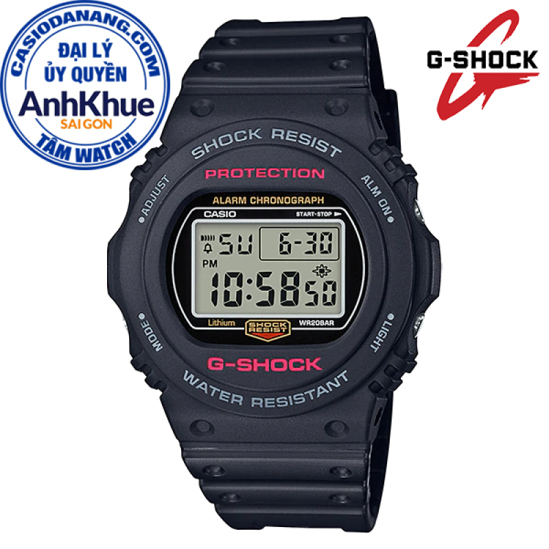 Đồng hồ nam dây nhựa Casio G-Shock chính hãng Anh Khuê DW-5750E-1DR (45mm)