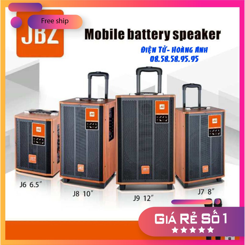 Loa kéo Jbz - J7 + 2 micro không dây ... mẫu mới 2020