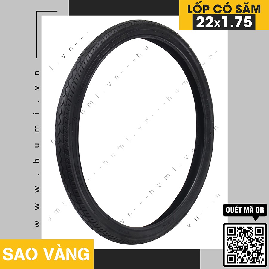 [ HÀNG CHÍNH HÃNG ] Lốp Có Săm Sao Vàng 22x1.75 Hàng Chuẩn, Siêu Bền