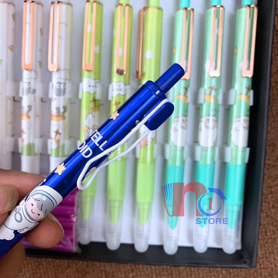Bút Máy Bấm Xóa Được Mực Tím Kèm Ống Mực (Giao Mẫu Ngẫu Nhiên)