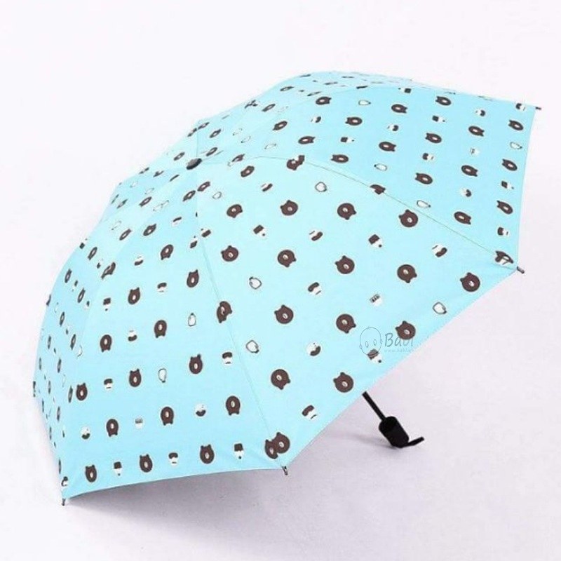 Ô gấu Brown gấp gọn chống tia UV (PHÂN MÀU)