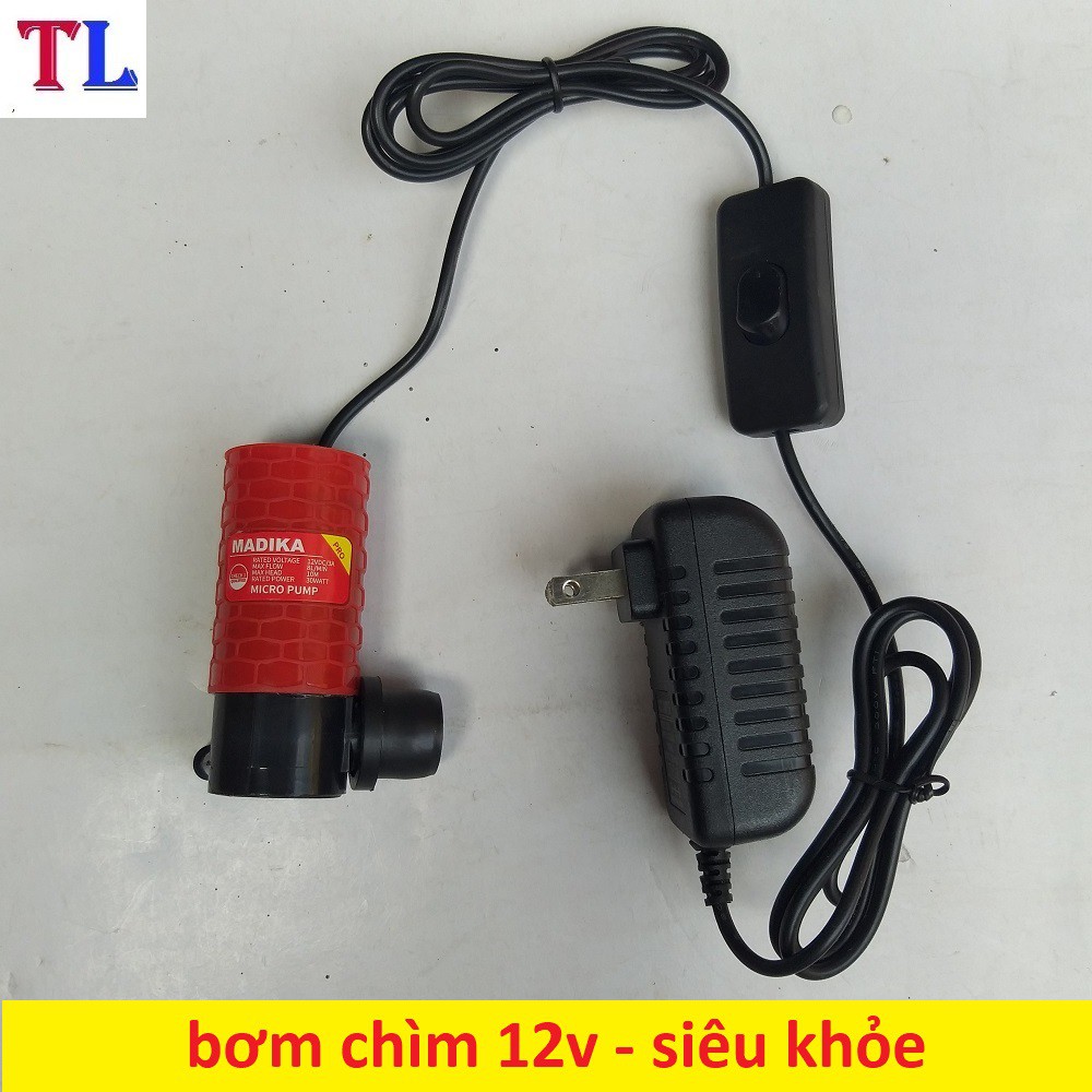 bơm chìm mini 12v - 30w hàng loại 1̣(cắt rãnh tường)