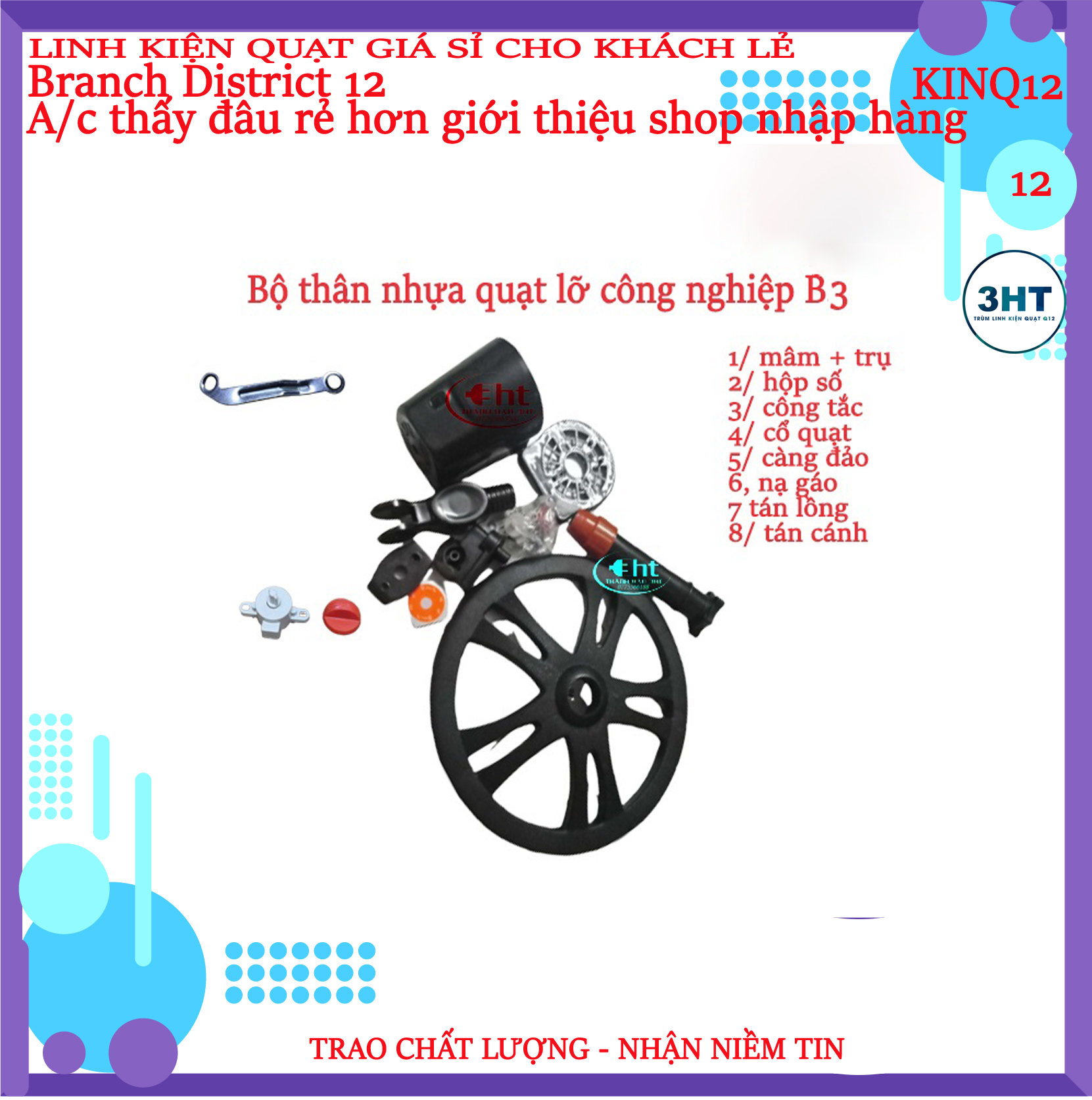 THÂN NHỰA QUẠT B3 - FULL