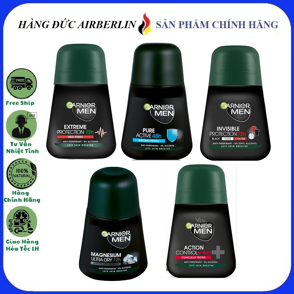 [Hàng Đức chính hãng.HN]Lăn khử mùi Garnier men 72h invisible {hangducairberlin}
