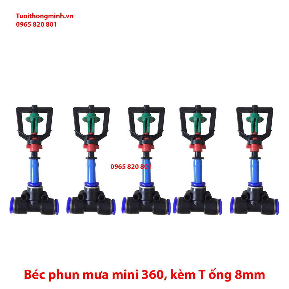 Đầu Béc tưới phun mưa mini xoay 360 độ