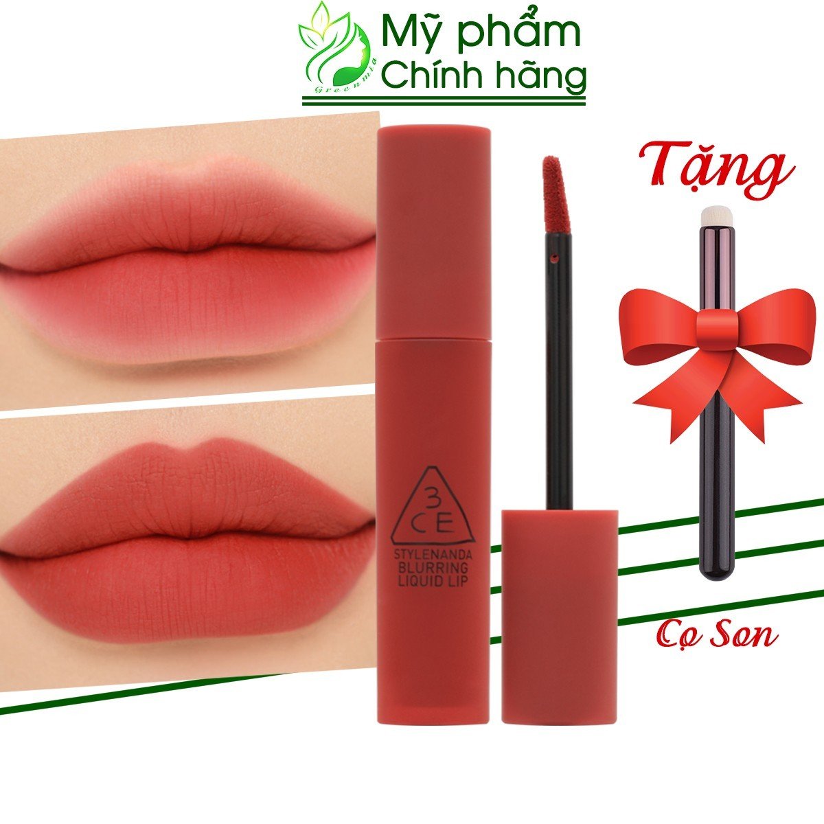 Son Kem Lì 3CE Blurring Liquid Lip So Over Màu Hồng Pha Đỏ [CHÍNH HÃNG CHECK HIDDEN TAG]