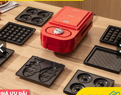 Máy Nướng Bánh Mì Kẹp Nướng Bánh Sandwich Làm Bánh Waffle, Rán Trứng Xúc Xích