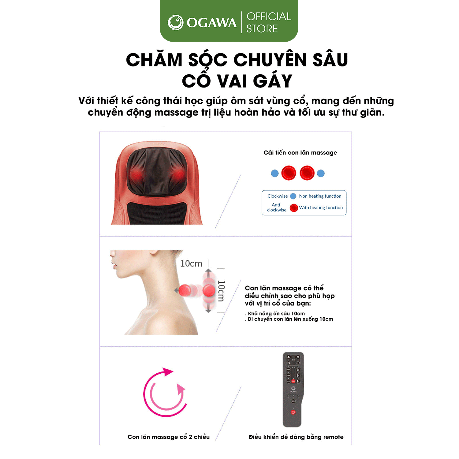 Đệm Massage Di Động OGAWA Estilo Prime Plus