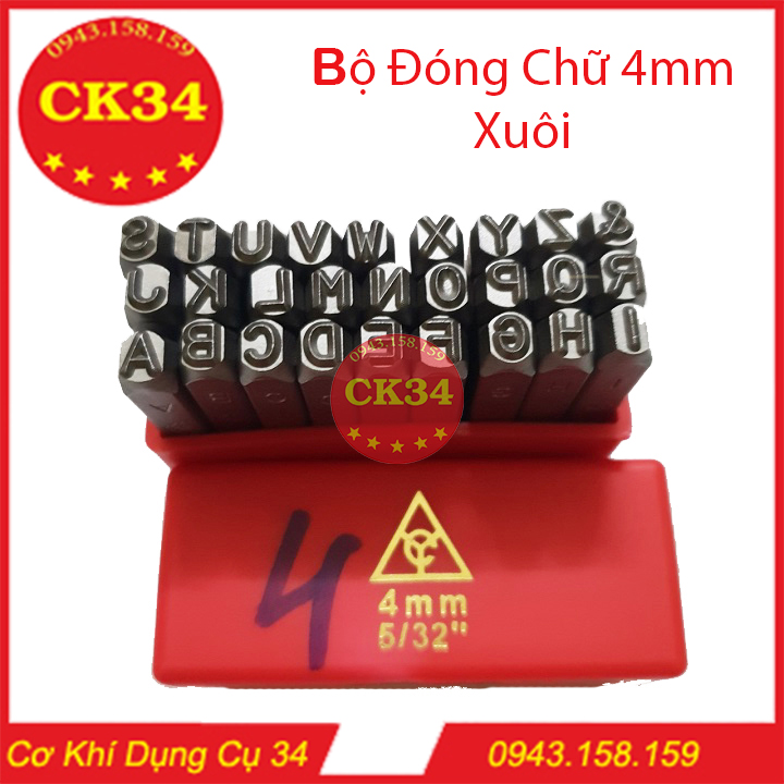 Bộ đục chữ đóng chữ 4mm