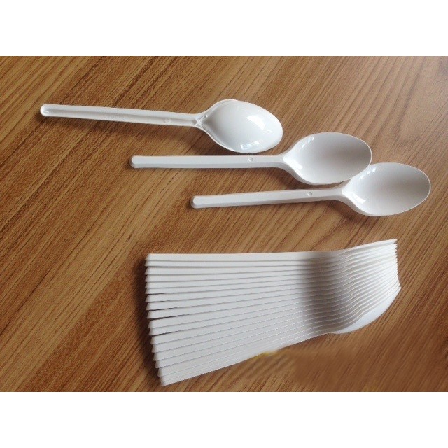 Thìa nhựa đẹp (1 gói 100 thìa)| Disposable plastic spoons