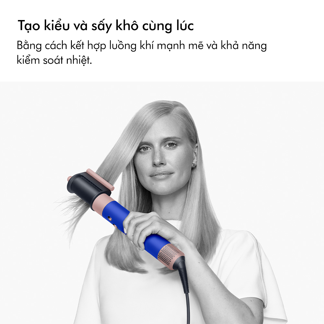 Máy tạo kiểu tóc đa năng Dyson Airwrap ™ Complete Long (Blue/Blush)