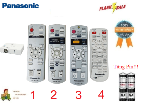 Bảng giá Remote Điều khiển máy chiếu Panasonic- Hàng chính hãng theo máy bao test, bao kiểm- BH[6 tháng] Tặng kèm Pin