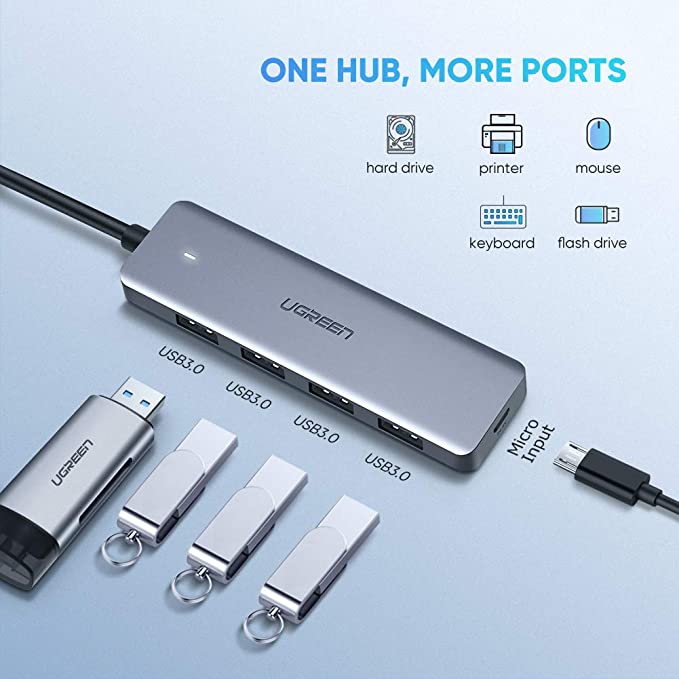 Bộ chia Hub USB Type C sang  4 Port USB 3.0 Ugreen 70336 Chính Hãng