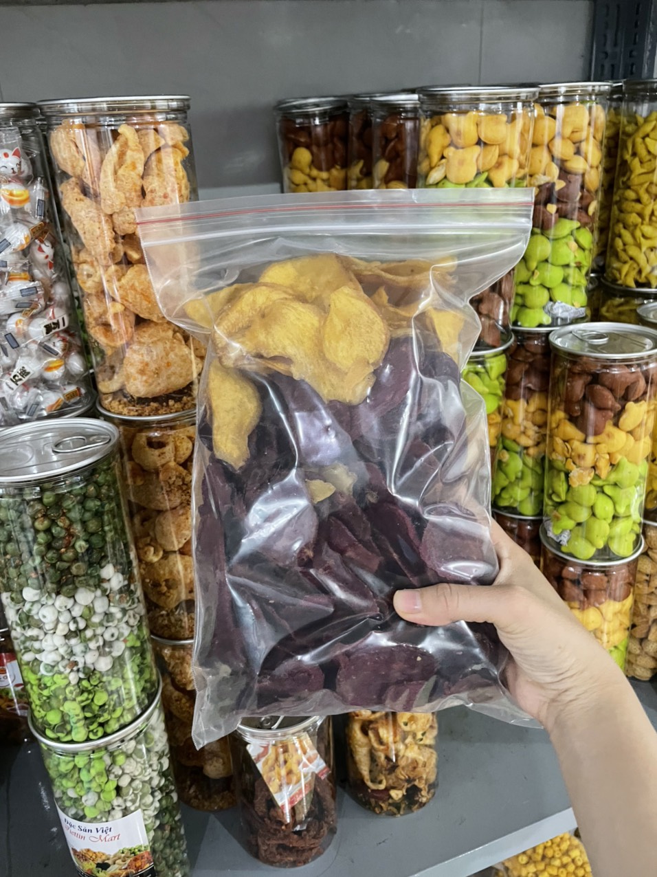 500gram Khoai lang sấy mật ong vàng + tím