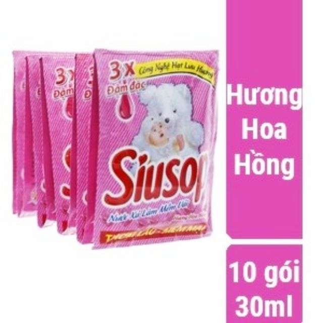 Dây 10 gói Nước xả vải Siusop dây 16ml