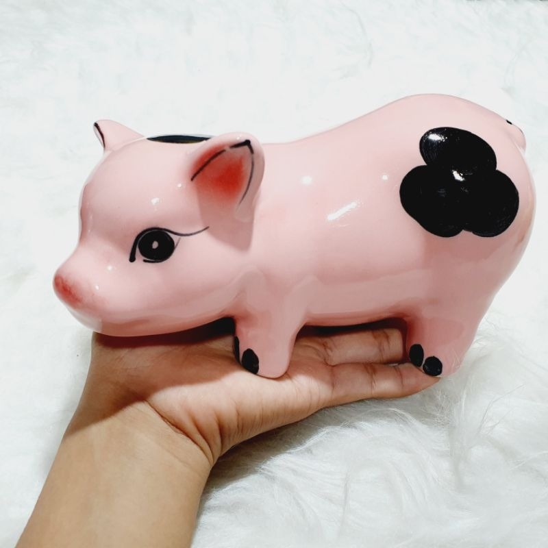 Lợn đất heo đốm gốm sứ tiết kiệm