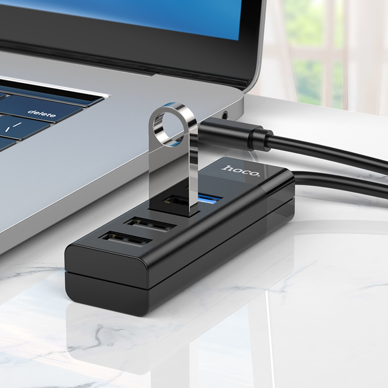 Hub chia Hoco HB25 Cổng Type-C ra 1 cổng USB 3.0 + 3 cổng USB 2.0