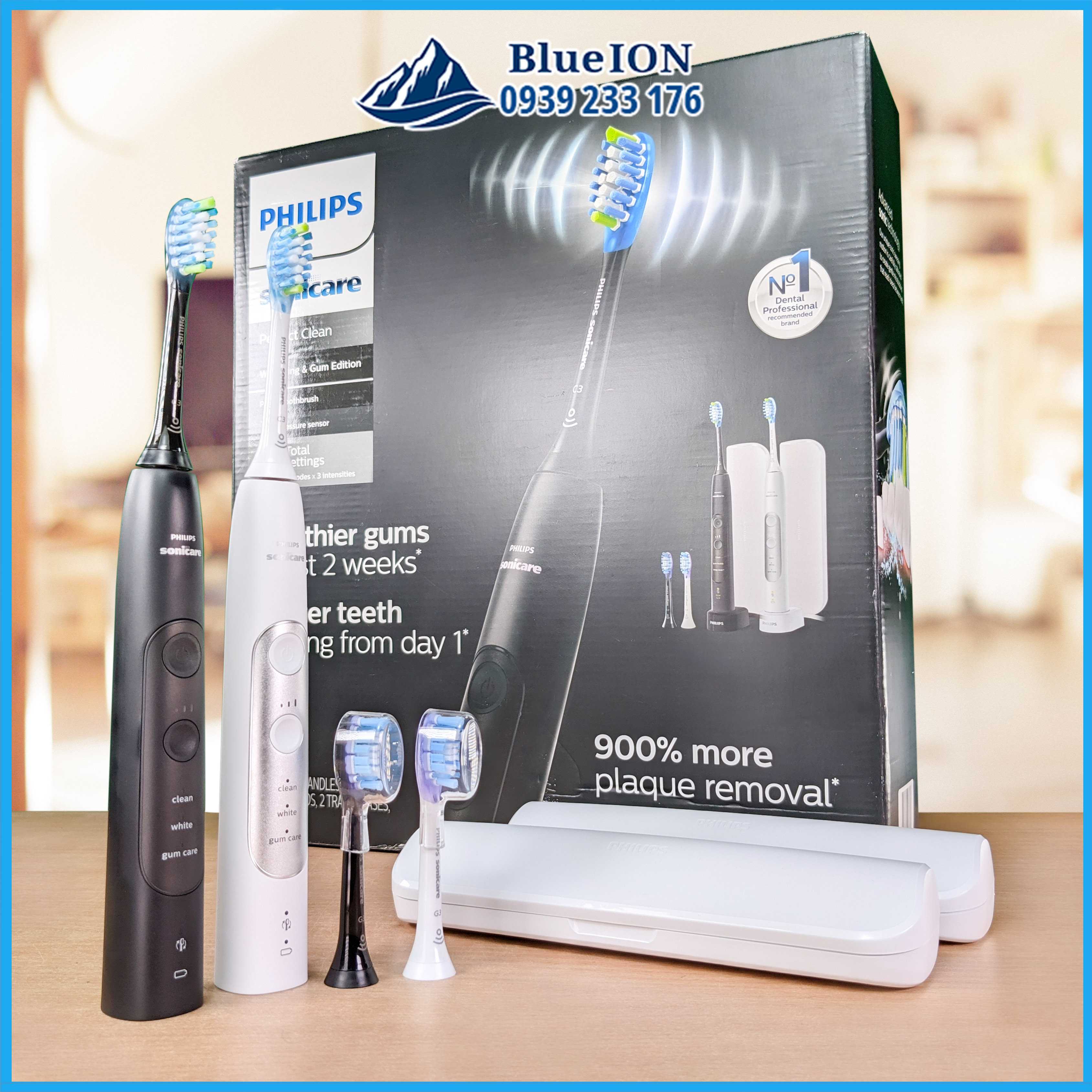 [HCM]Bộ đôi 2 bàn chải điện Philips Sonicare Perfect Clean (hàng Mỹ)