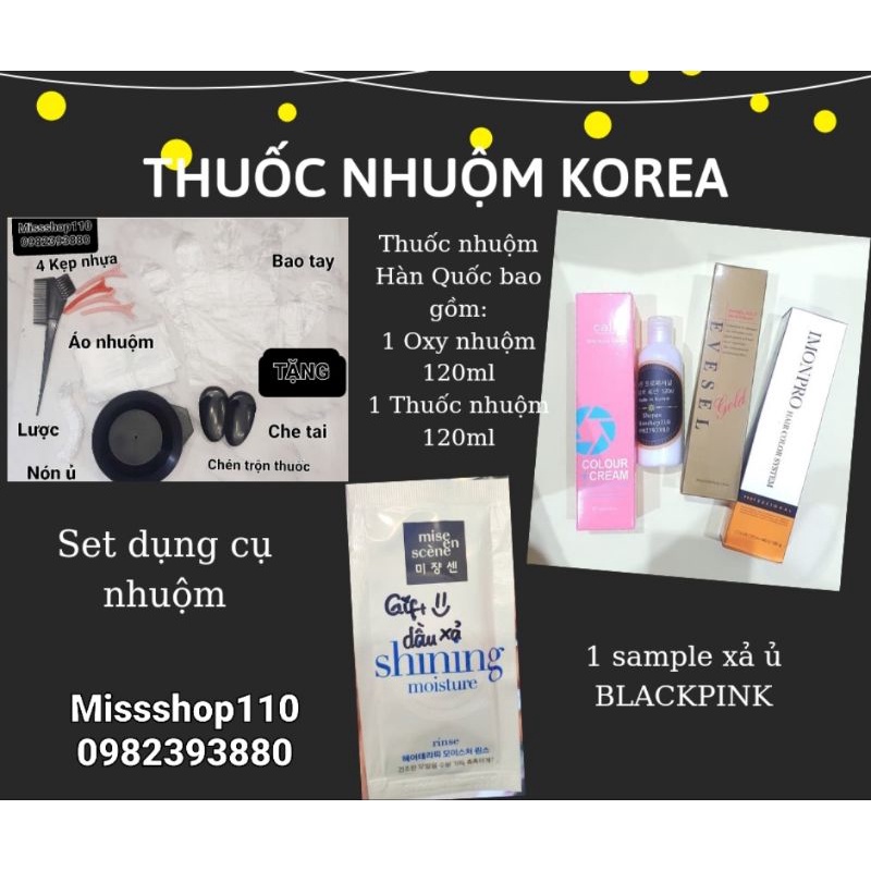 THUỐC NHUỘM TÓC NÂU TRÀ ĐEN THẢO DƯỢC HÀN QUỐC