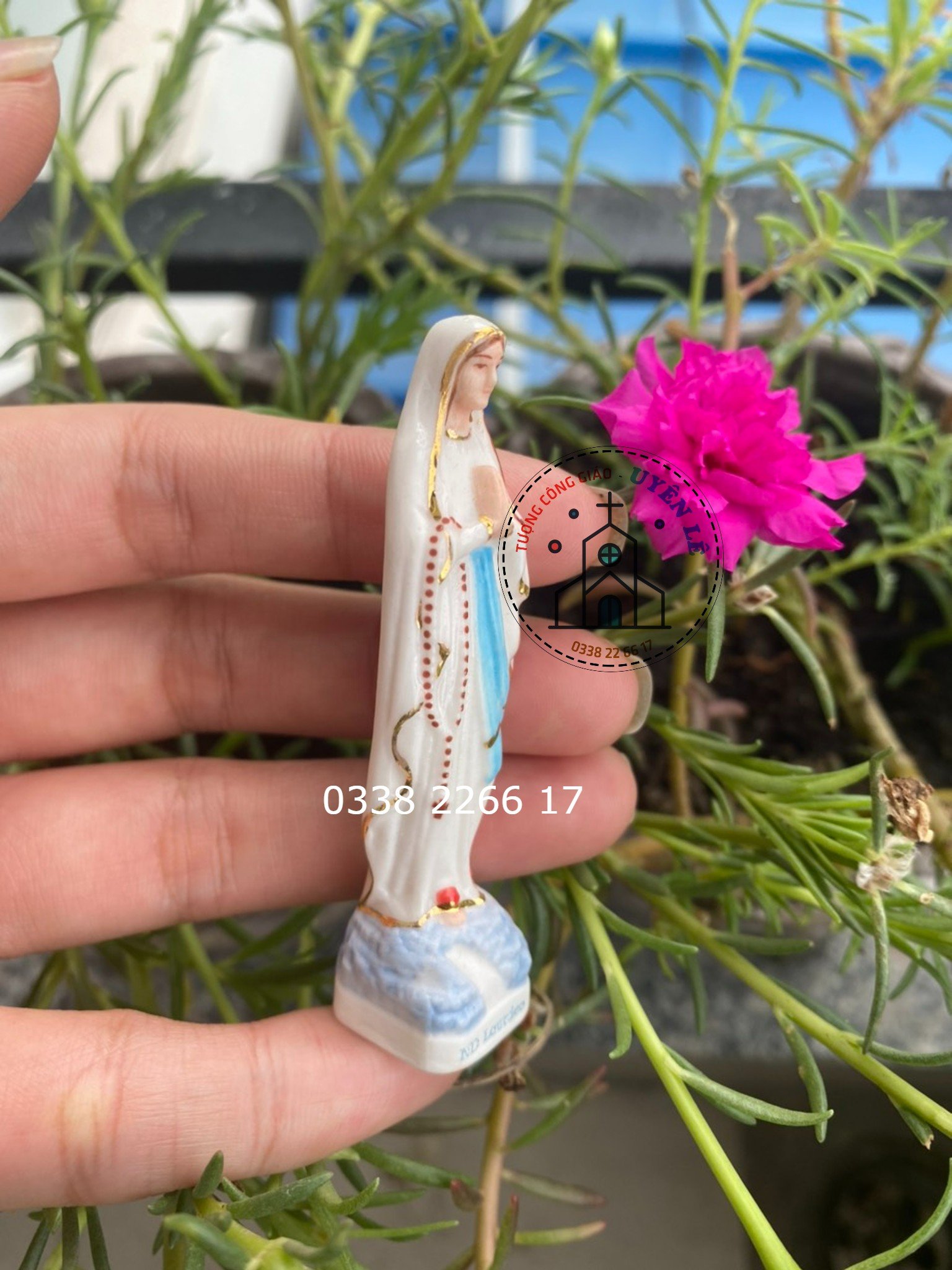 Tượng công giáo Tượng Mẹ lộ đức 7cm