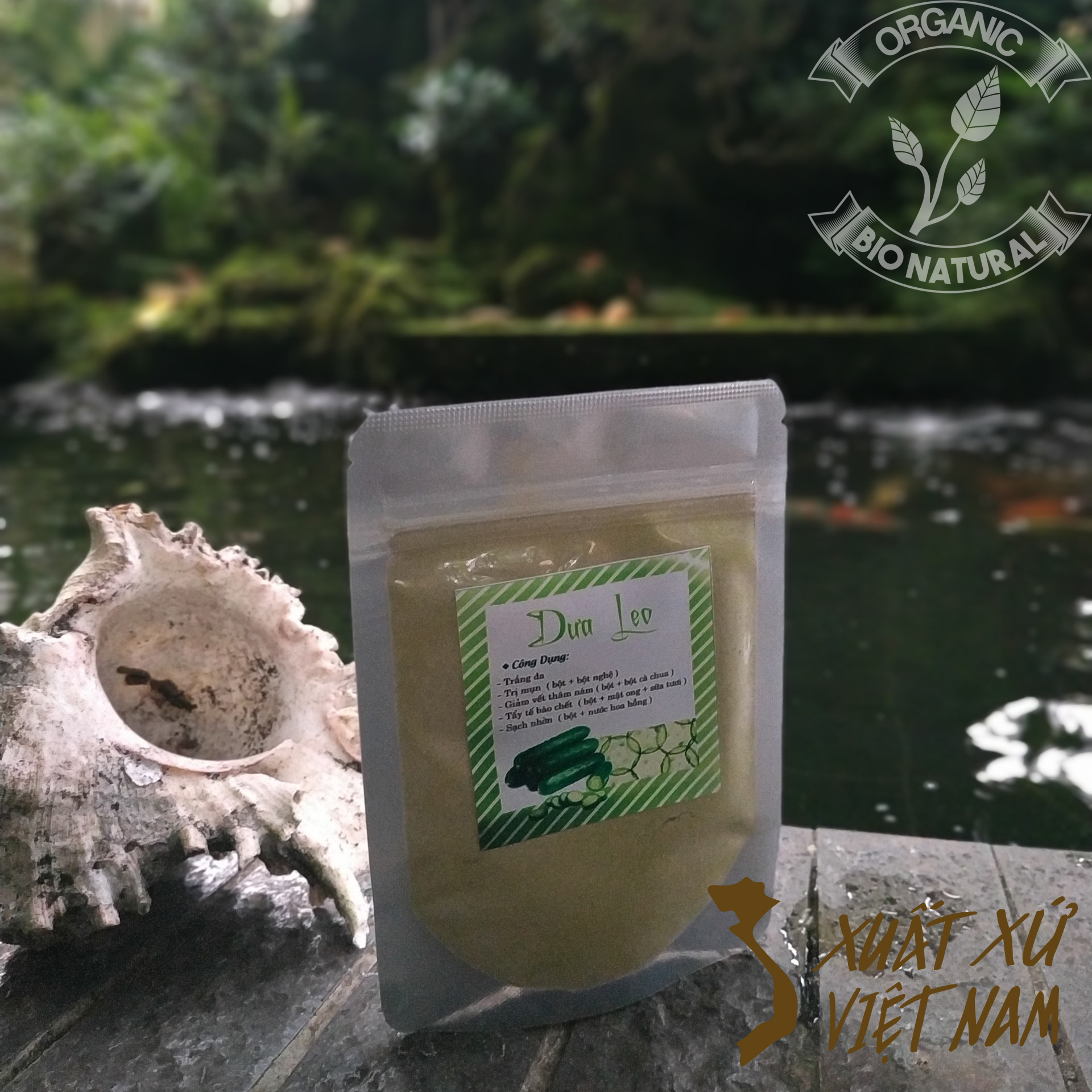 [BIONATURALVN] Bột mặt nạ Dưa Leo HANDMADE 50gr