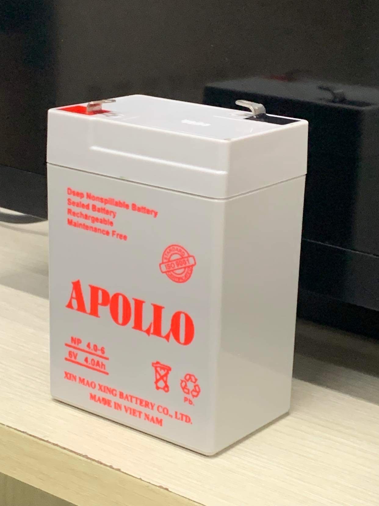 Bình ắc quy apollo khô 6v 4.0ah np 4.0-6 - bình ắc quy apollo 6v