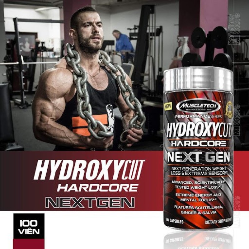 [HCM]Muscletech Hydroxycut Hardcore Nextgen 100 Viên - Giảm Cân Đốt Mỡ Siết Cơ - Chính Hãng - Muscle Fitness nhập khẩu