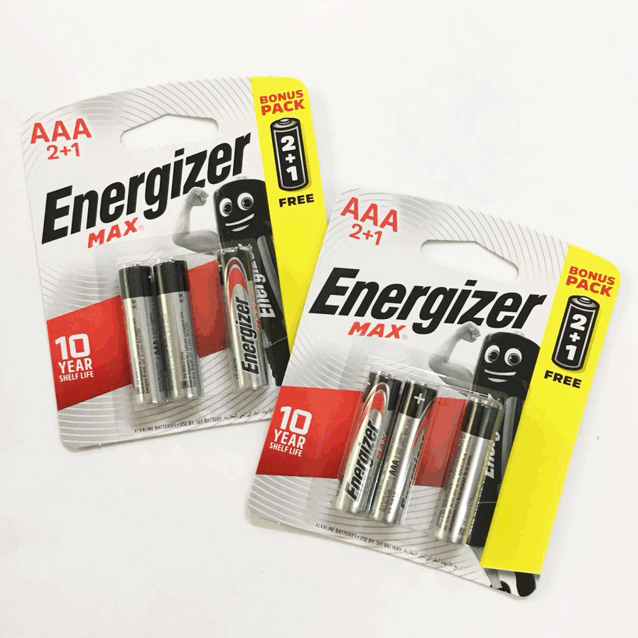 Combo 2 vỉ pin AAA Energizer Alkaline chính hãng (1 vỉ 3 viên)