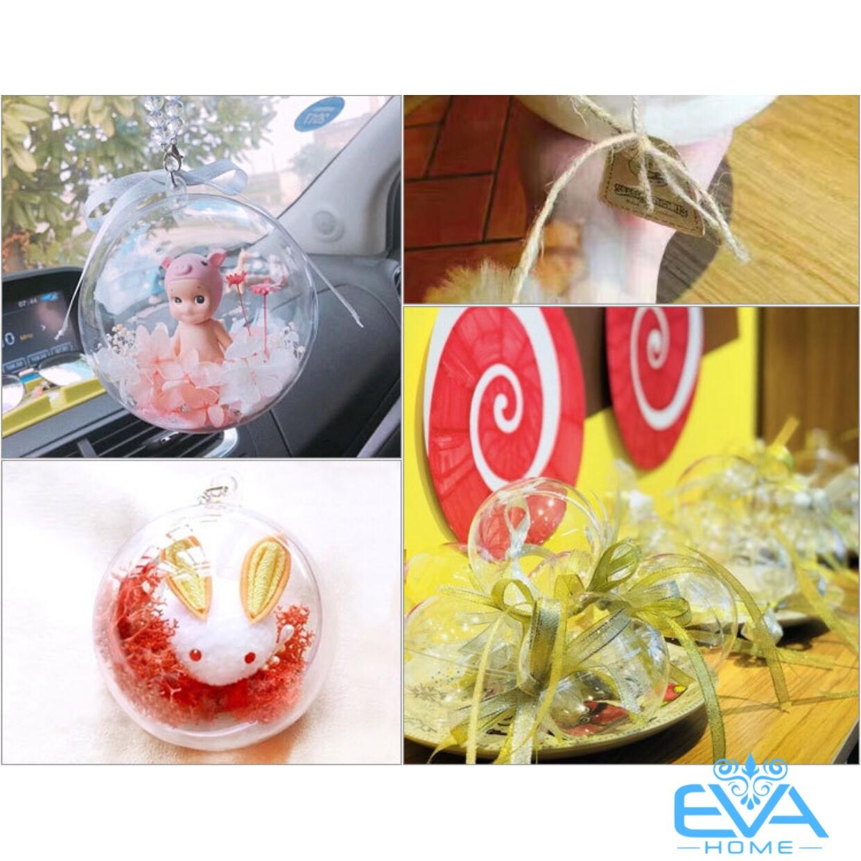 [HCM]Set 5 Quả Cầu Nhựa Trong Suốt 9 Cm