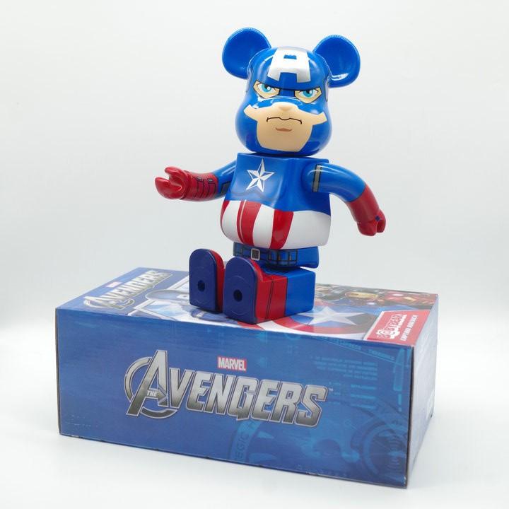Mô hình Bearbrick Captain America Marvel 400% - Medicom Toy