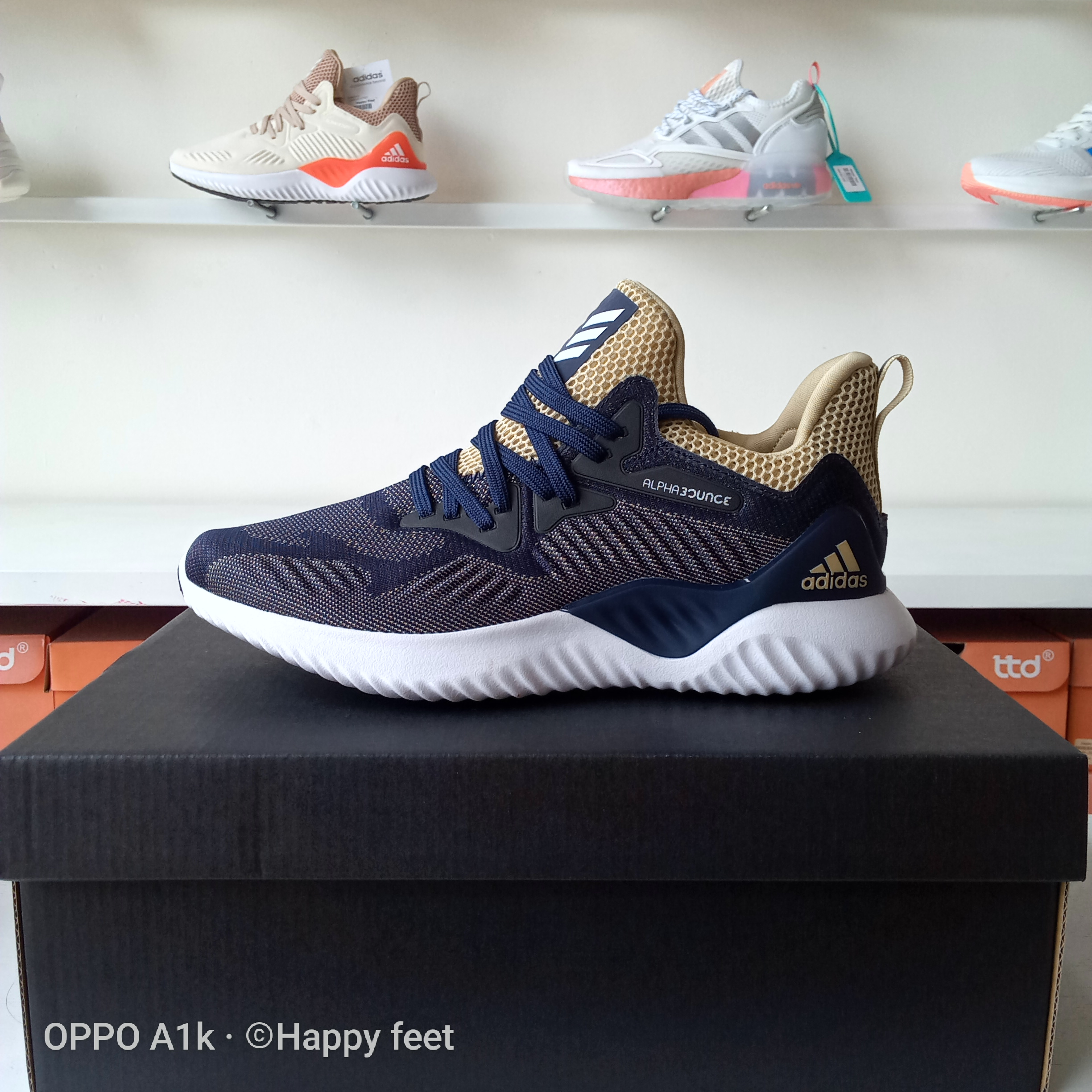 Giày Adidas Alphabounce Beyond xanh sọc
