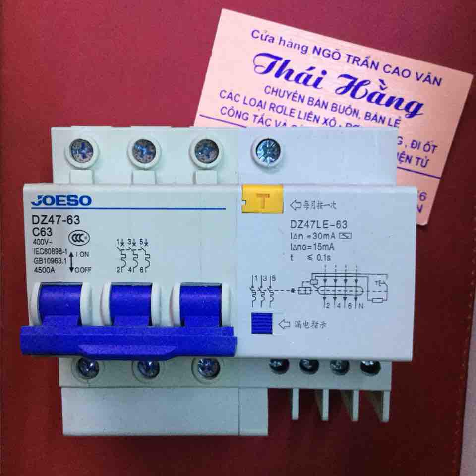 Át chống giật 3 pha dz47-63/220 v /63 a