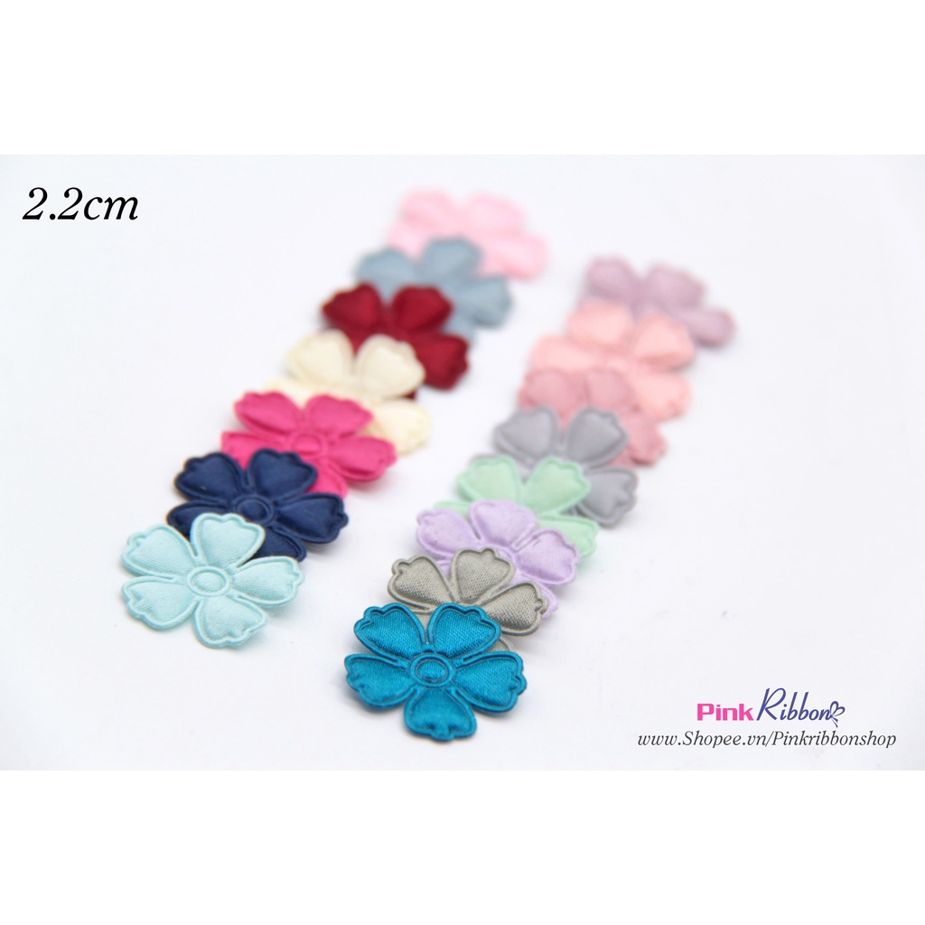 SET 10 CÁNH - Cánh hoa nhí vải lụa ép viền