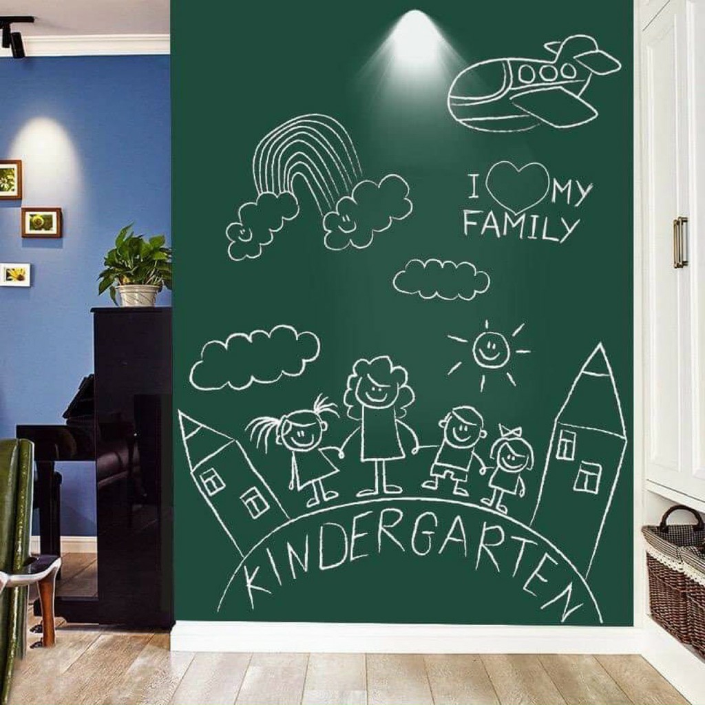 Bảng decal dán tường. bảng đen dạy học cho trẻ , bảng viết phấn tô màu sáng tạo trẻ em