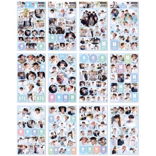 Hình dán sticker BTS, BT21, Backpin