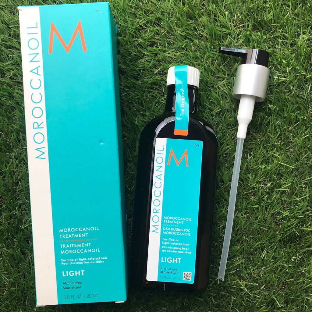 Tinh dầu dưỡng tóc mỏng, sáng màu Moroccanoil Treatment Light  200ml