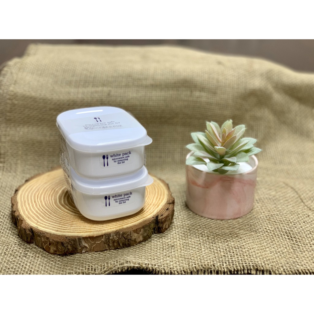 [HCM]Set 2 hộp nhựa đựng thực phẩm White pack 280ml