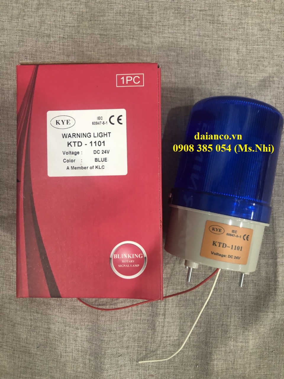 Đèn Xoay Cảnh báo 24V - KTD1101- Hình thật, có sẵn