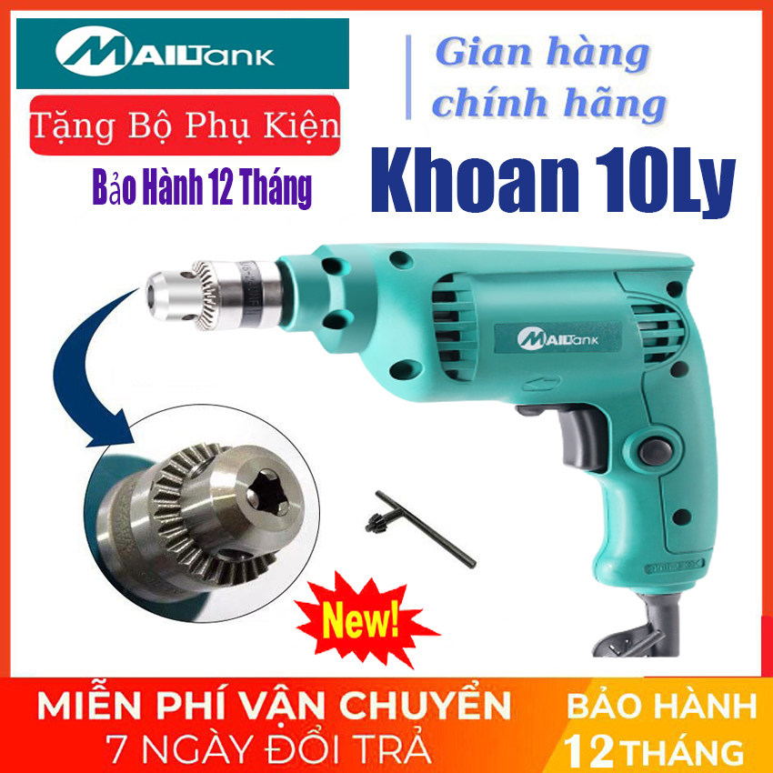 Máy khoan cầm tay 10ly mailtank - máy khoan tường ruột đồng -máy khoan gia đình