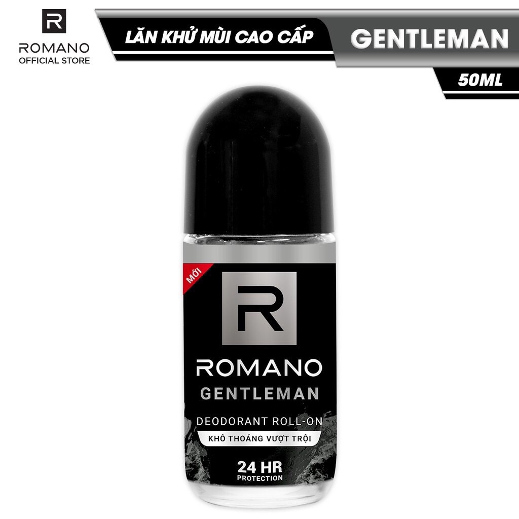 Lăn khử mùi Romano Gentleman khô thoáng vượt trội 50ml