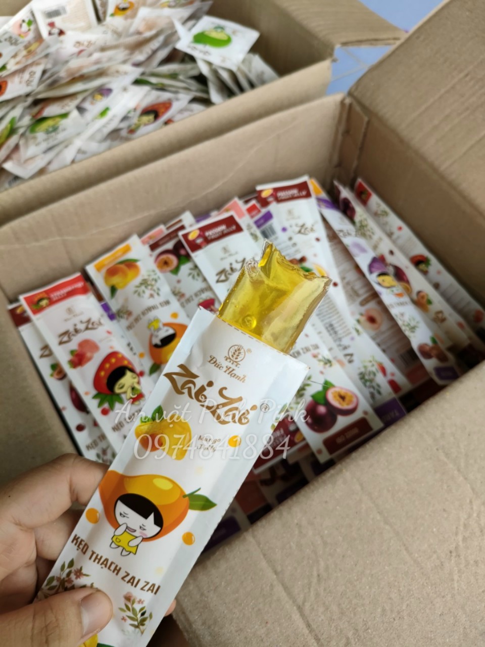 500g thạch zai zai Đức Hạnh phiên bản mới - zai zai dài