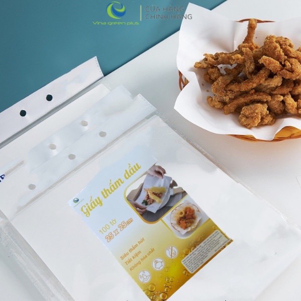 Giấy thấm dầu thực phẩm - Giấy Thấm Hút Dầu Mỡ Chiên Rán