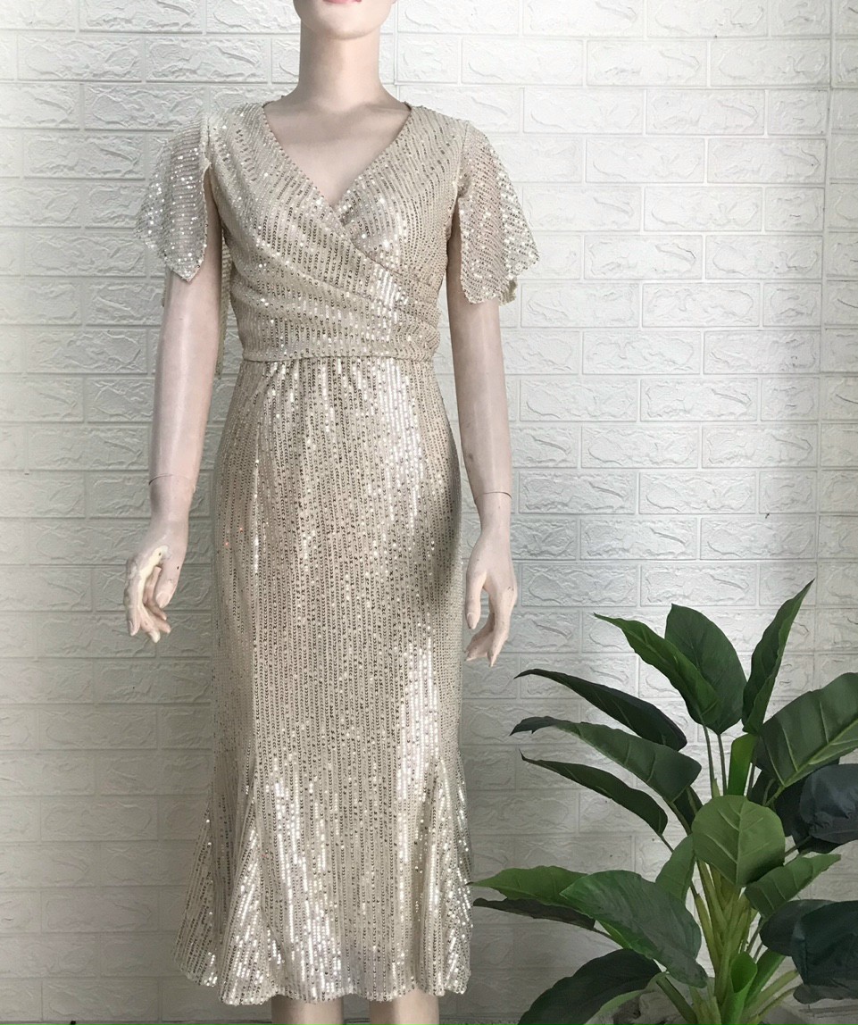 Đầm Ôm Kim Sa Dự Tiệc Đuôi Cá Size M