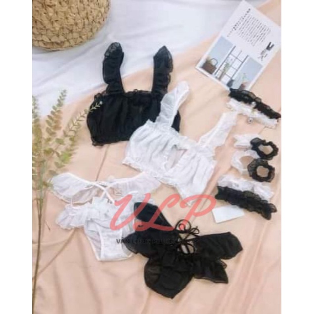 [BIGSIZE_100KG]_DN52_Set mèo cosplay tơ lụa Nhật Bản