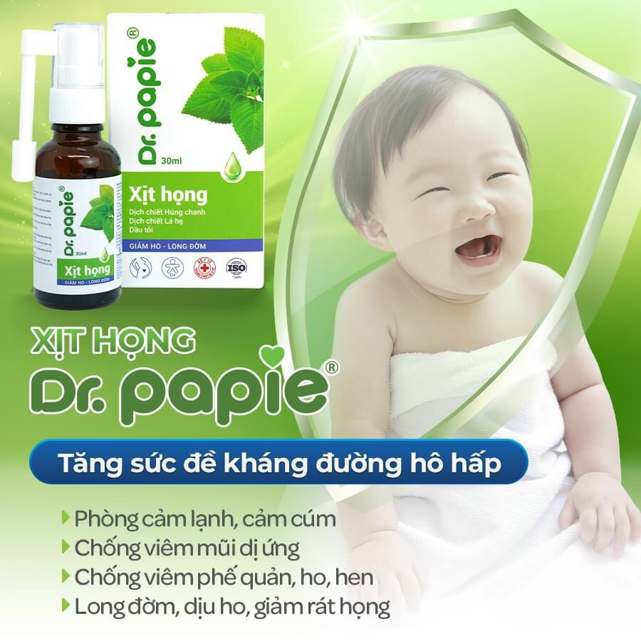 Xịt họng húng chanh Dr.Papie