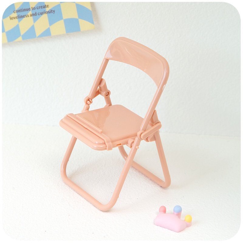 Giá đỡ điện thoại hình ghế, kệ để điện thoại xem phim gấp gọn siêu cute