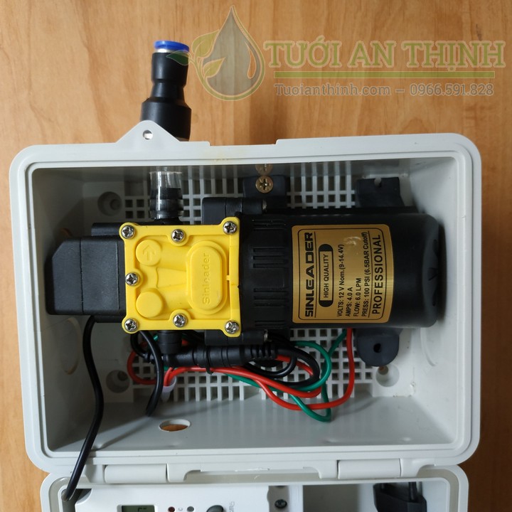 Máy bơm áp lực mini đơn Sinleader kèm Nguồn, Timer hẹn giờ ( hàng lắp sẵn trong hộp điện)